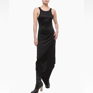 Helmut Lang High-Low Midi Dress